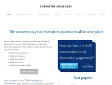 Tablet Screenshot of chemistrymadeeasy.com